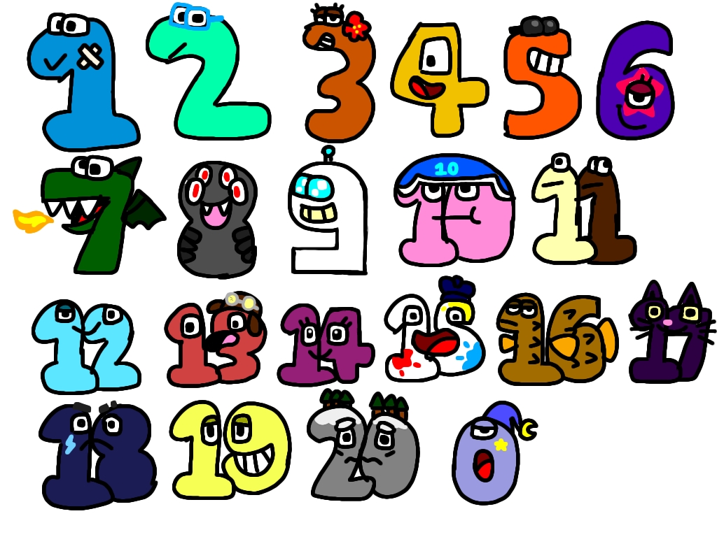 Official Number Lore (0 and 2-9) by Numberlorevore on DeviantArt