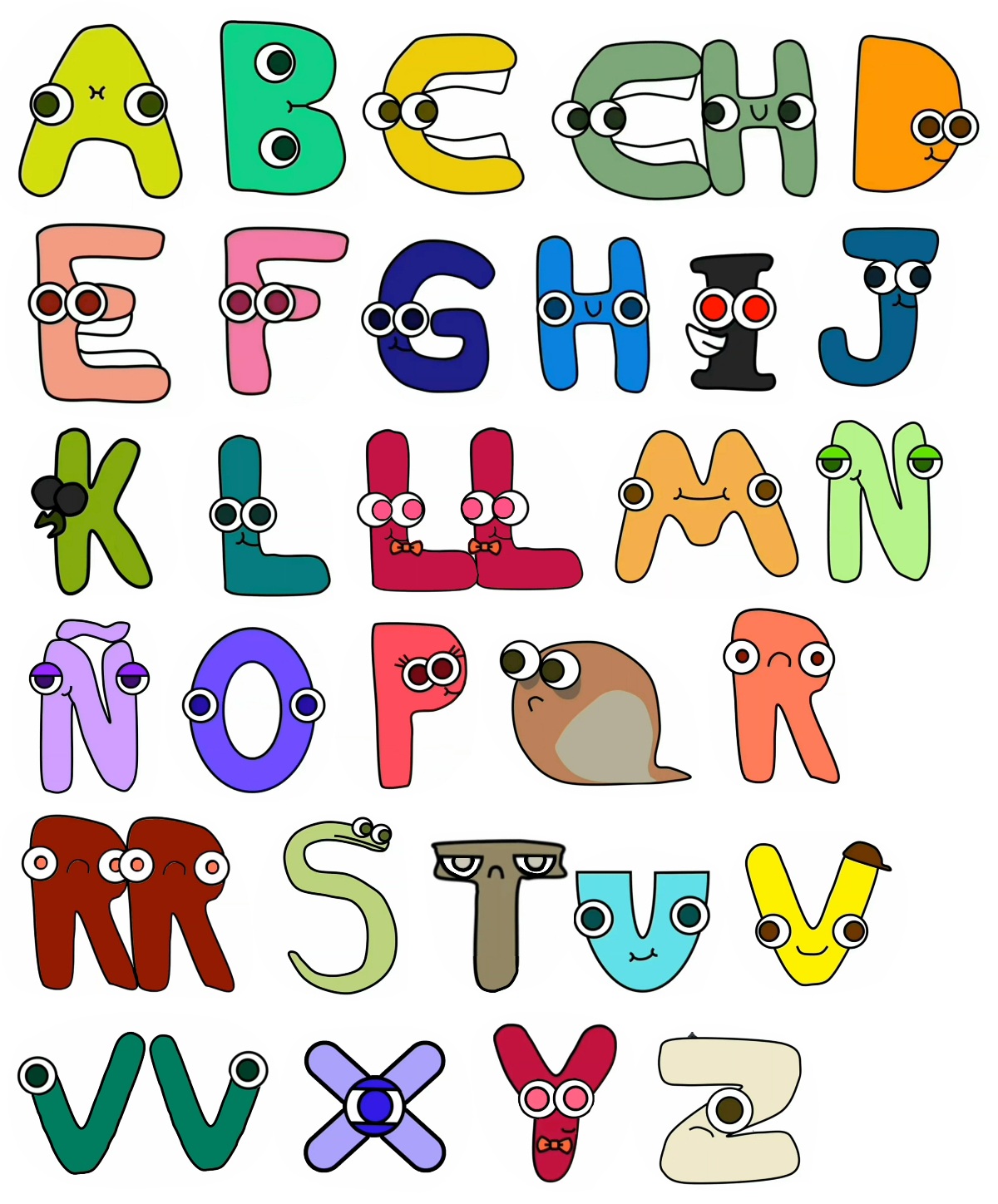 Swedish alphabet lore but is Spanish alphabet lore 