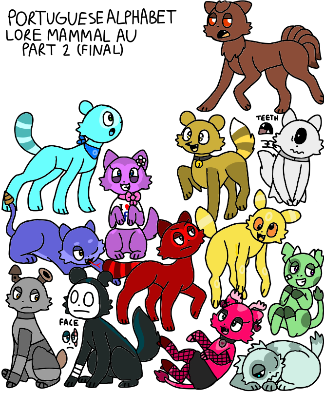 All of My Alphabet Lore Animals in One Pic by Alessiacafona on