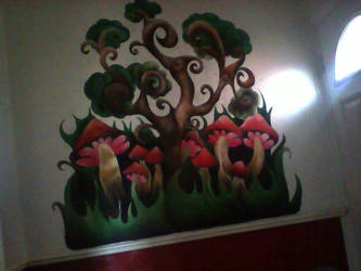 Trippy Tree Mural.