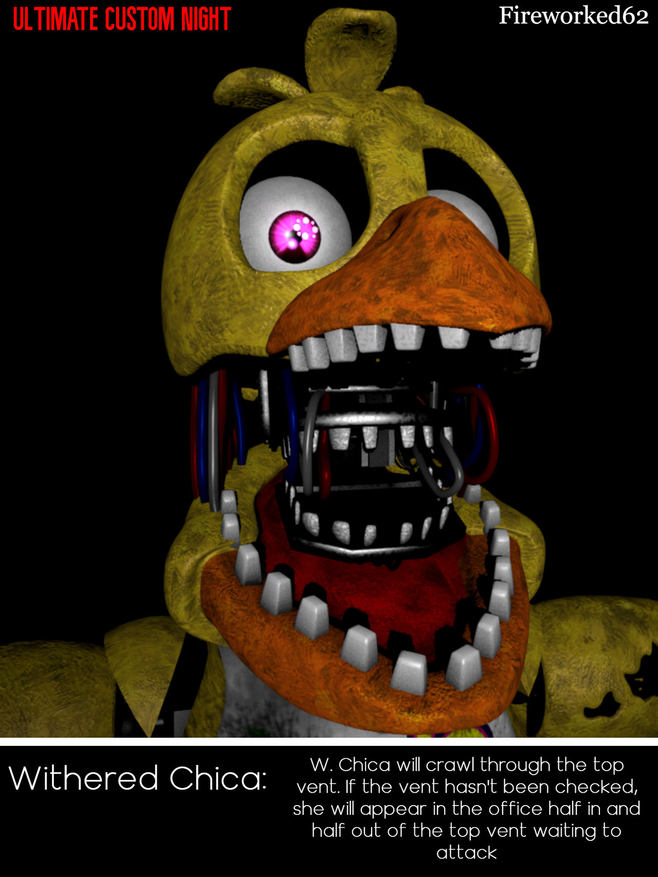 FNAF 2/UCN Icon: Withered Chica by B04TARDE on DeviantArt