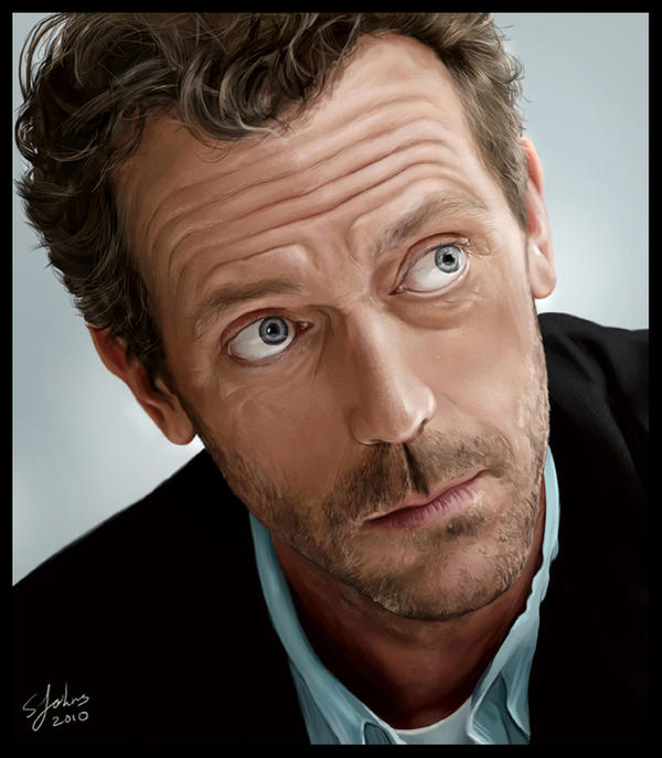 Digital Portrait - Hugh Laurie