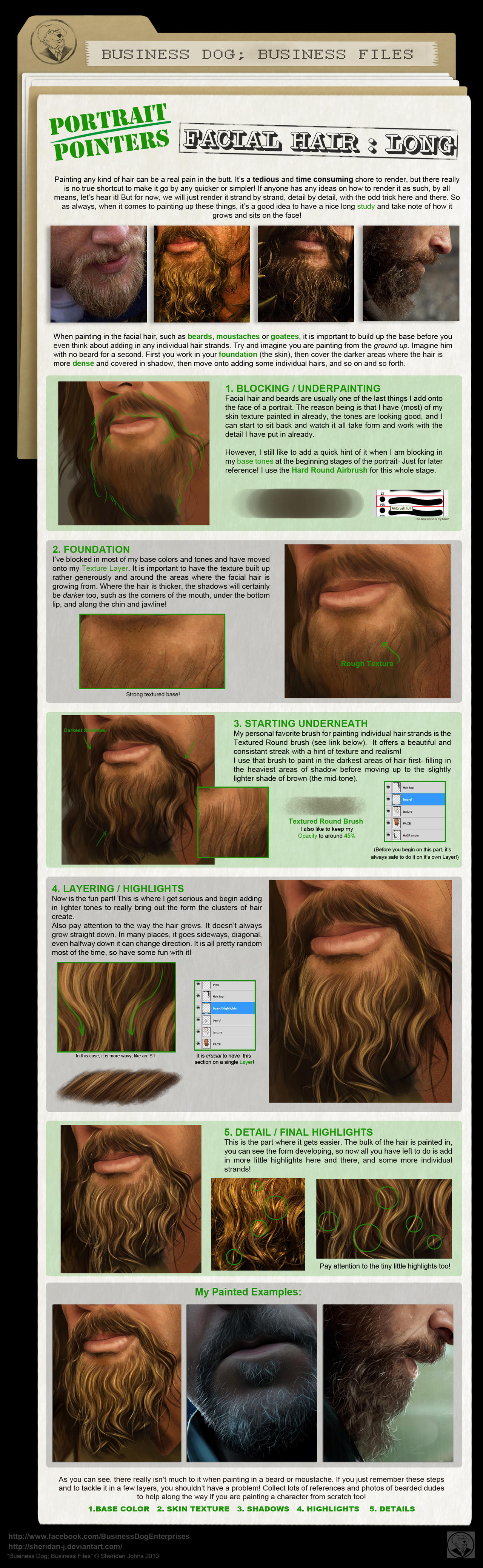 Painting Facial Hair- Long by Sheridan-J