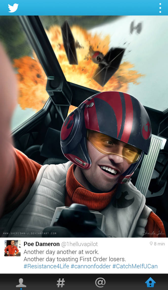 Poe Dameron at work by Sheridan-J
