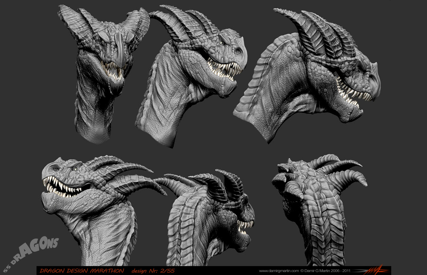 Dragon head 3D model by Deligaris on DeviantArt