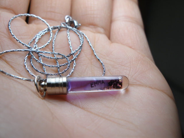 Vial Necklace - Name on Rice