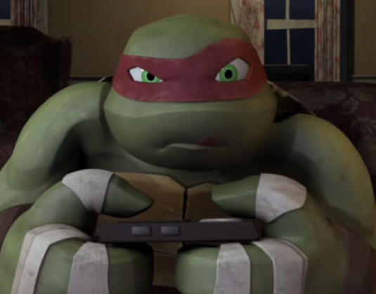 Raph playing a video game by NinjaTurtleFangirl on DeviantArt