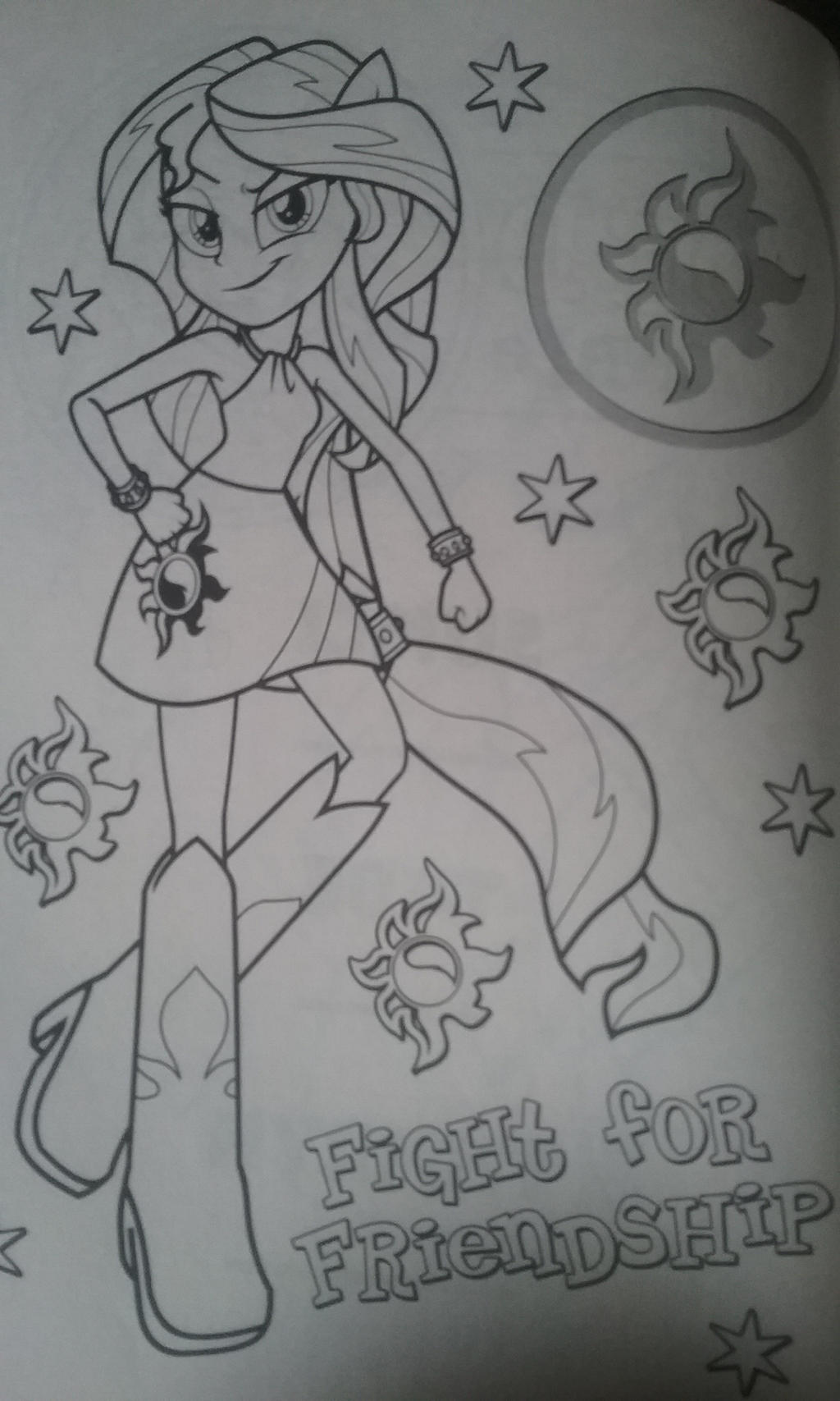 Equestria Girls Sunset Shimmer Coloring Page