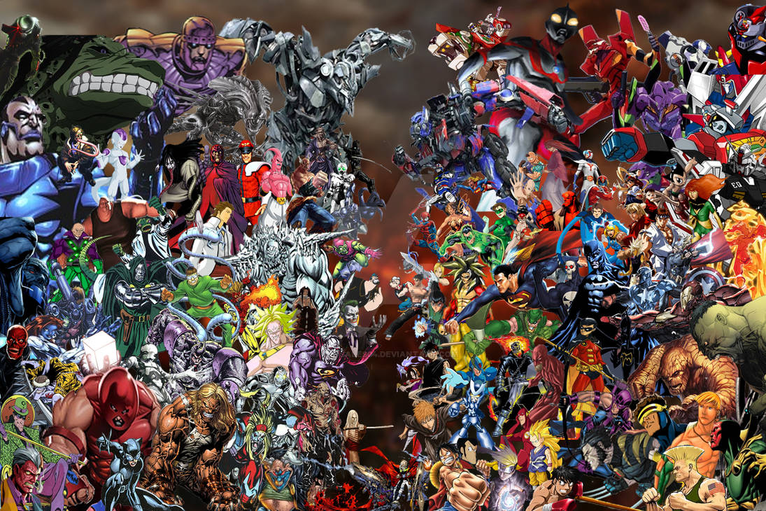 Heroes vs Villains by alrosales04 on DeviantArt