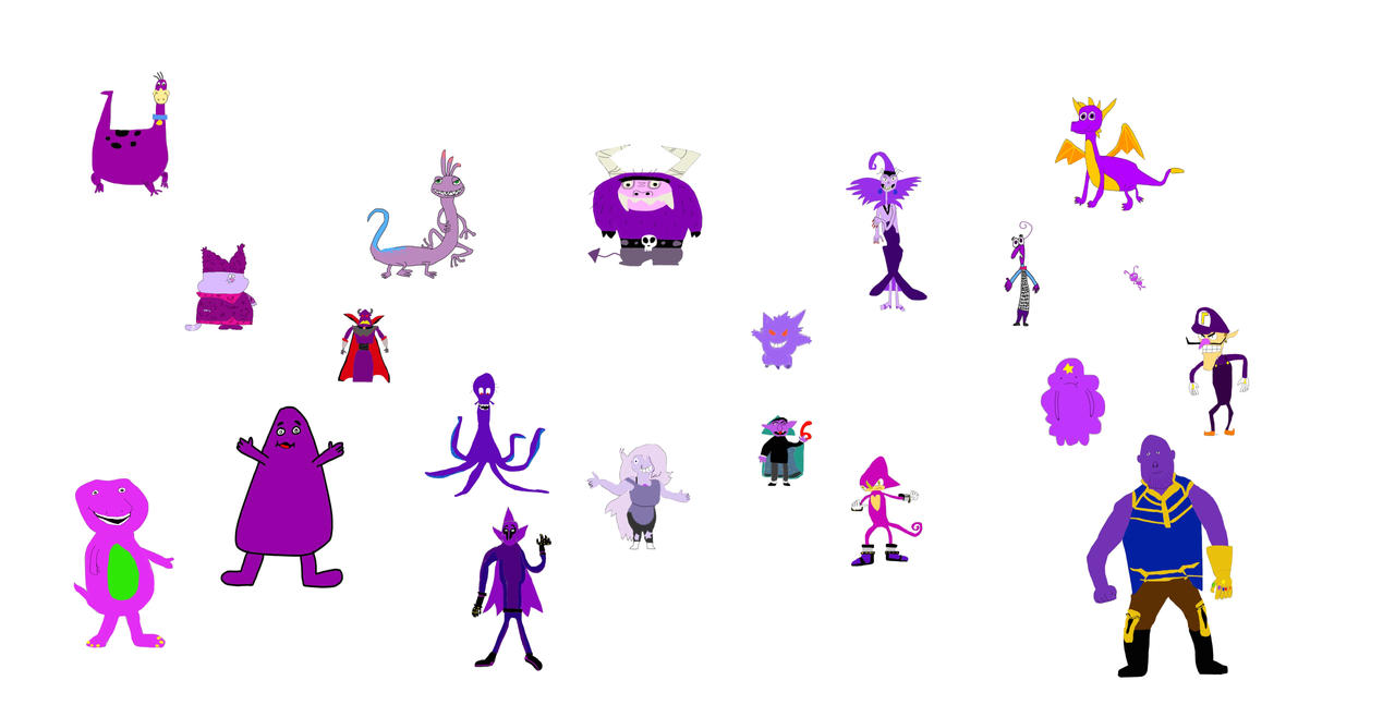 Purple Characters Rivals Purple power! Famous purple characters. by mountainchickens on DeviantArt