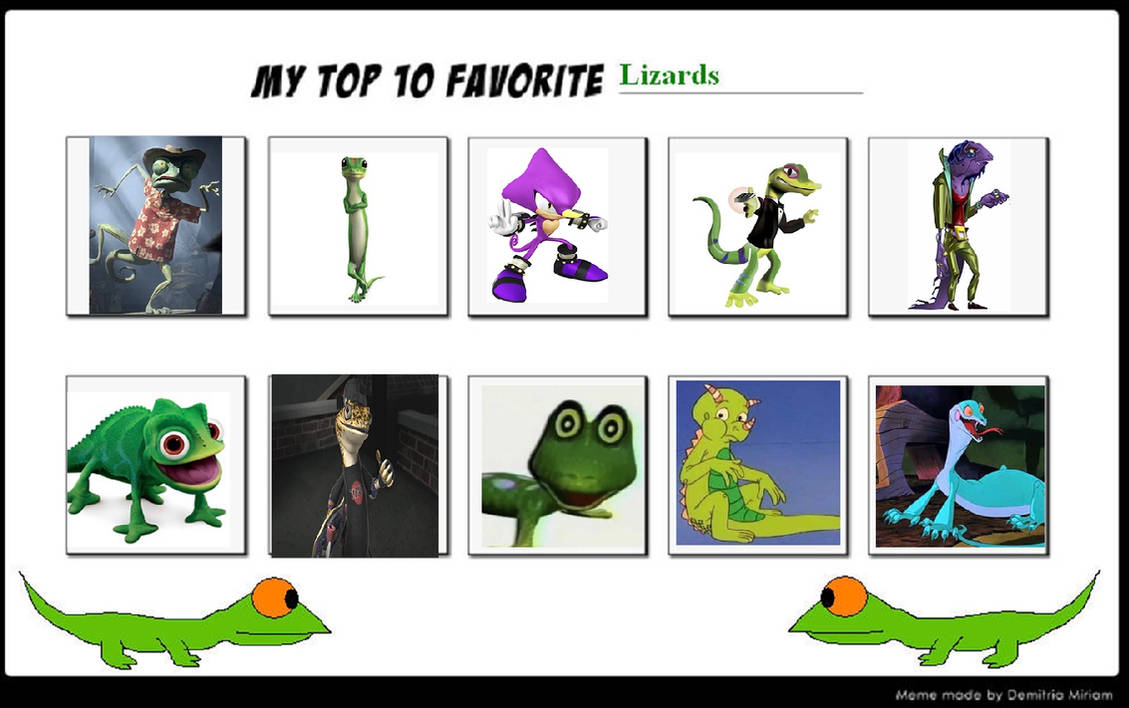 My top 10 personal favourite lizard characters by mountainchickens on ...