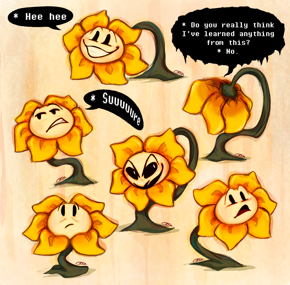 Undertale Flowey Pixel Art by Cihello on DeviantArt