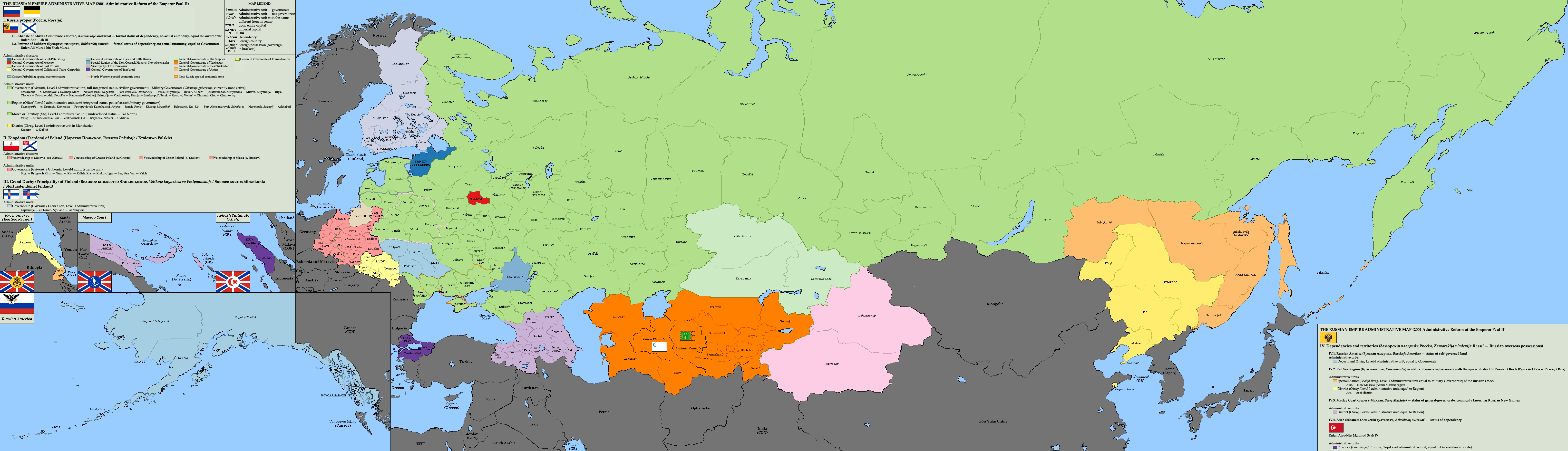 The Russian Empire Administrative Map by TheFalconette on DeviantArt
