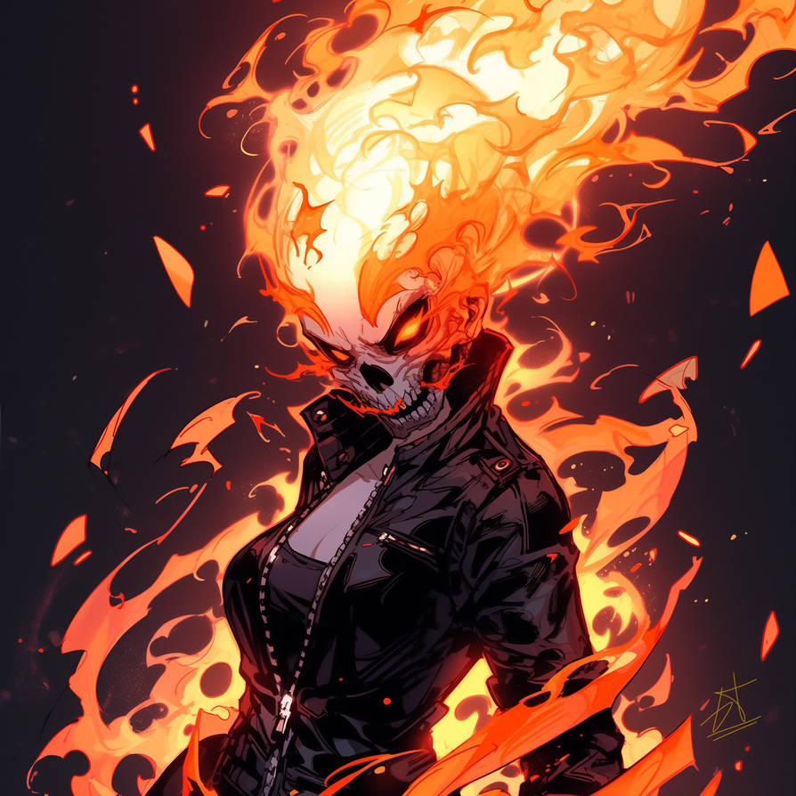 Serena Female Ghost Rider - Halloween Special by GtuskStudio on DeviantArt