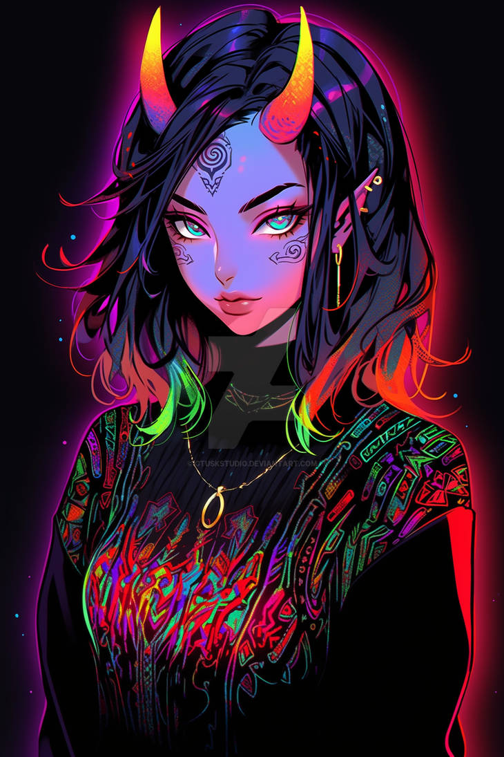 Demonic Week Multicolor Demon Woman - Demon Week Special by GtuskStudio on DeviantArt