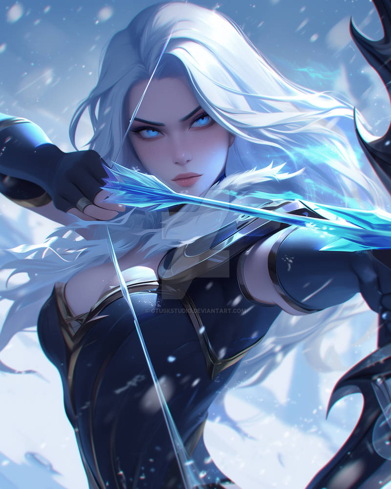 Ashe - League of Legends potraits by GtuskStudio on DeviantArt