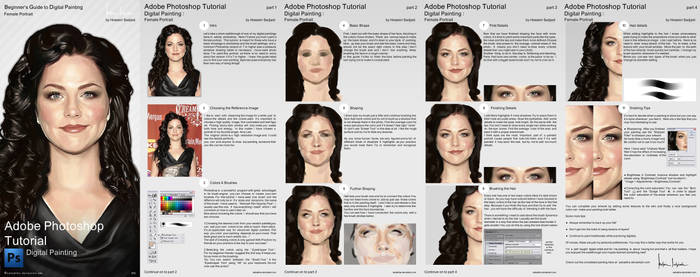 Digital Portrait Painting Tutorial Sheet