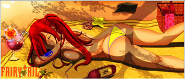 Erza Scarlet at the Beach