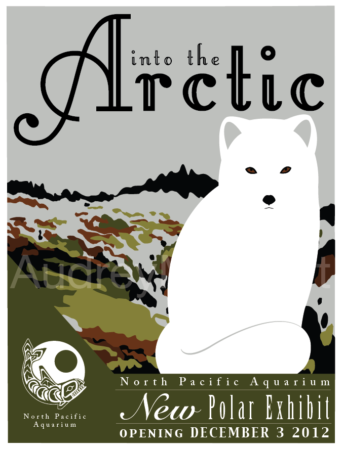 Arctic Fox Vintage Poster