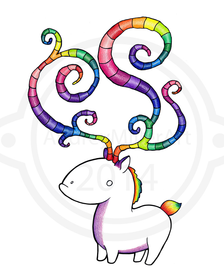 Rainbow Horse Deer