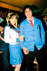 Haruhi and Kyon Cosplay