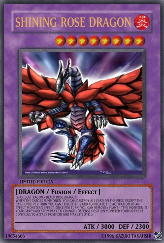 SHINING ROSE DRAGON CARD