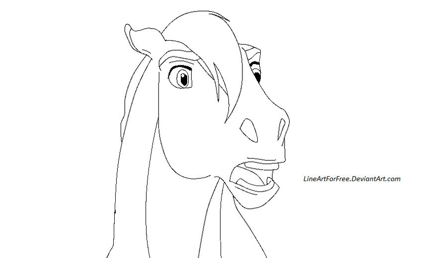 Free Stallion Lineart