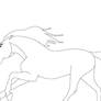 Running Stallion LineArt