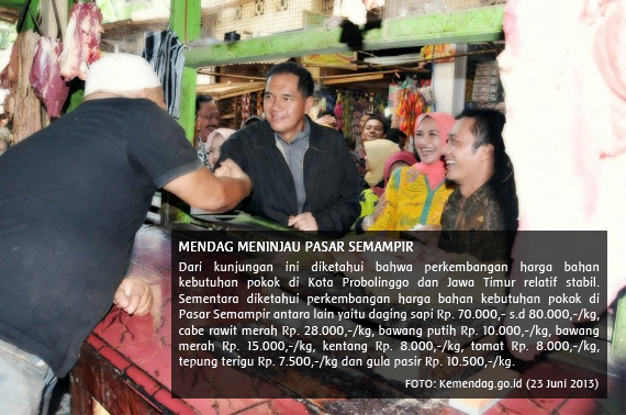 Mendag Meninjau Pasar Semampir