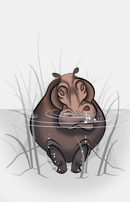 Sleepy Jungle Critter - Hippo