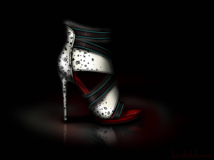 Cruella De Vil Inspired Shoe - Disney Sole by becsketch