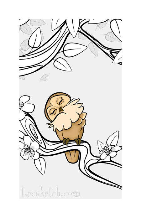 Sleepy Forest Critter - Owl