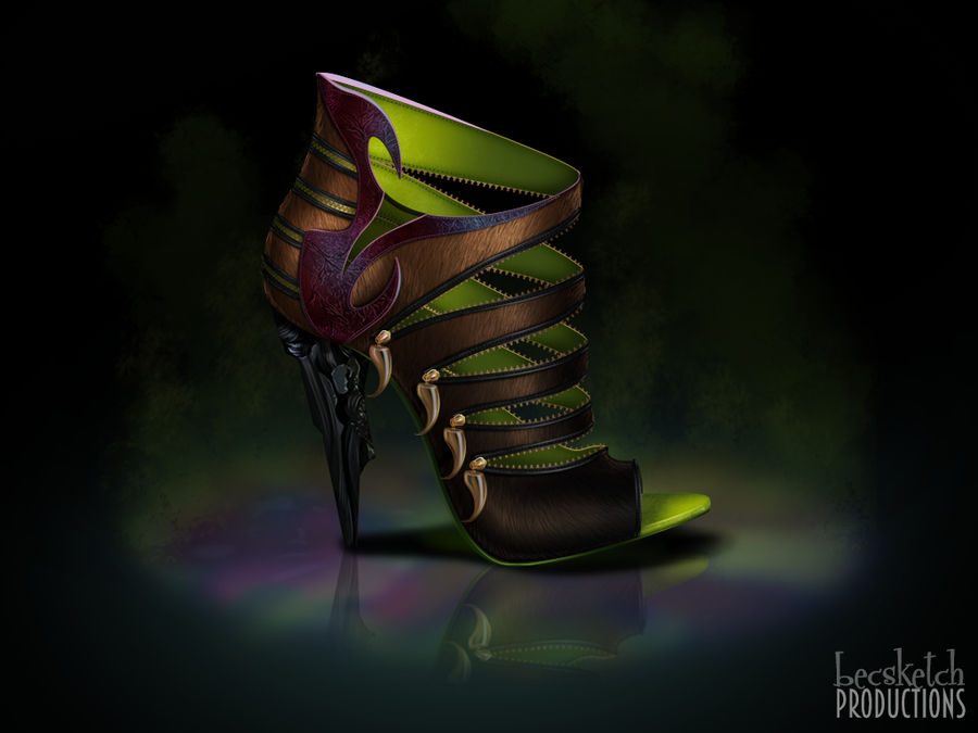 Scar Inspired Shoe - Disney Sole by becsketch