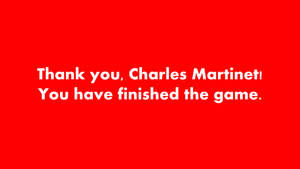 Thank you, Charles Martinet!