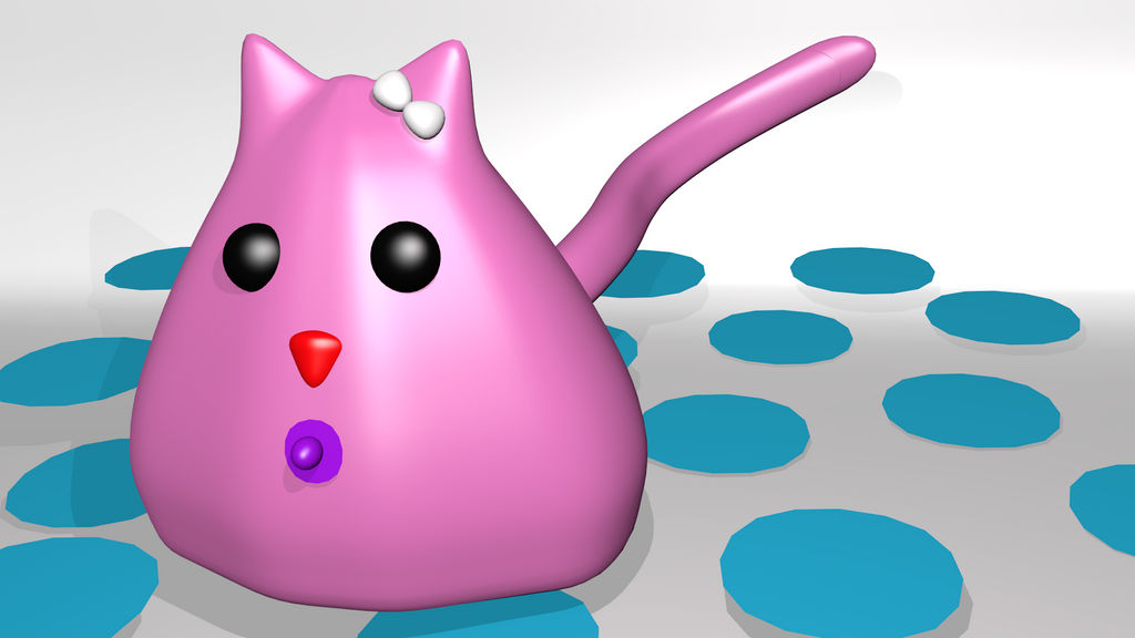 Pink Cat by Nehimy on DeviantArt