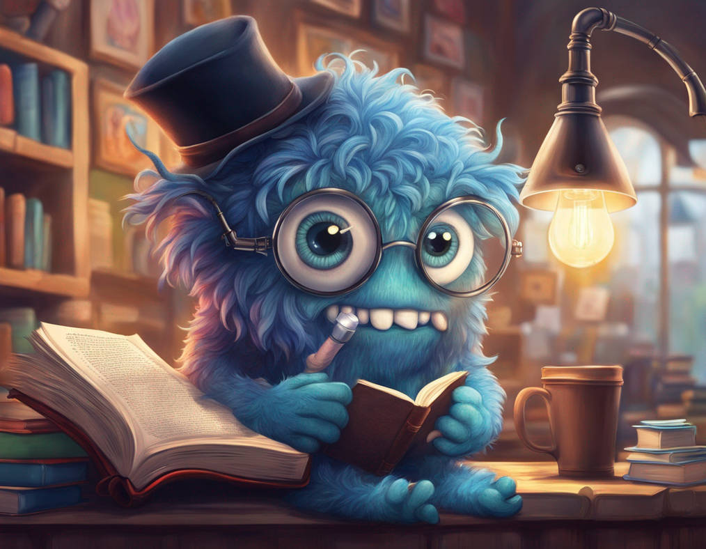 Boozy Bookworm Cute Bookworm Fuzzy Monster by Candystripe326 on DeviantArt