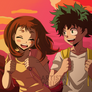 Uraraka and midoriya