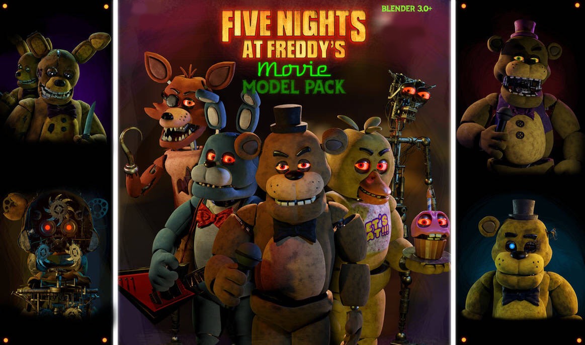FNAF Movie OLD Model Pack by SonicFan6543 on DeviantArt