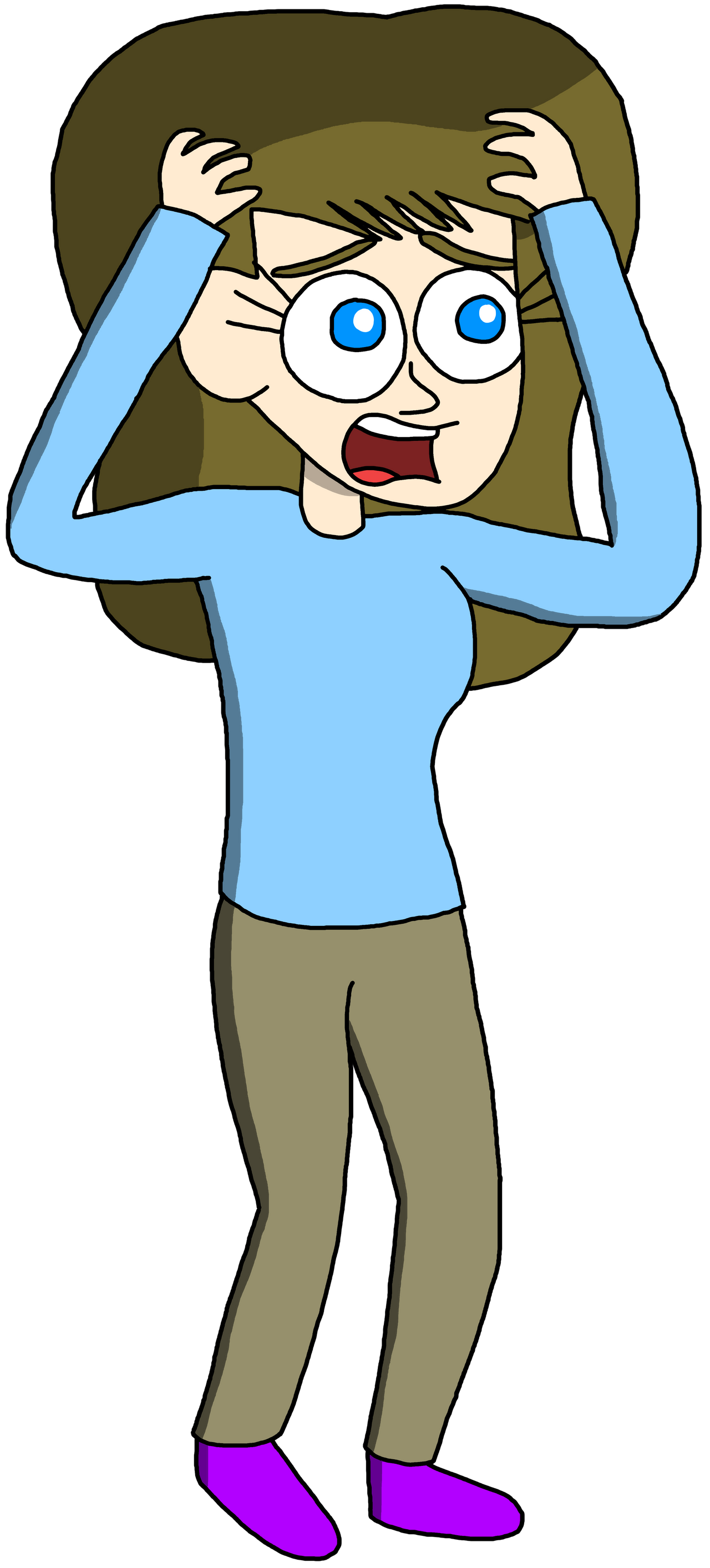 A Young Woman Screaming In Fear by Risingsun21 on DeviantArt