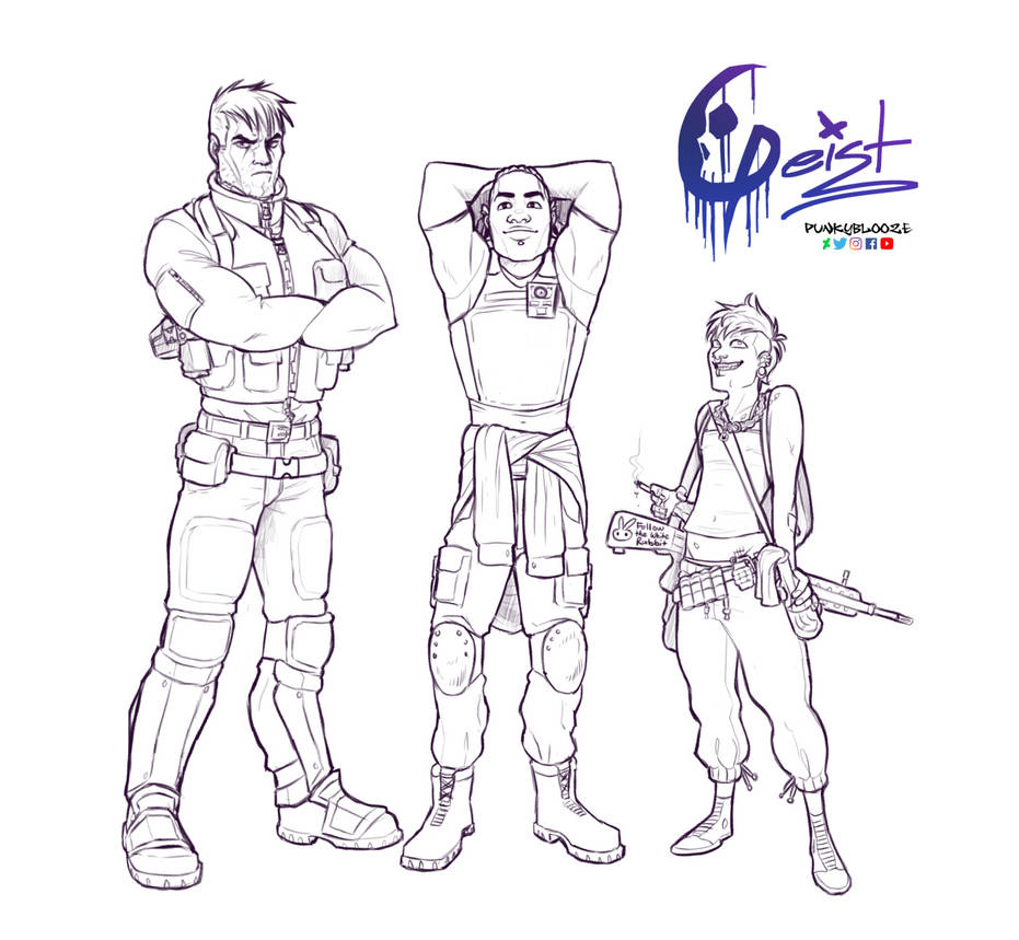 Main Characters of Geist by PunkyBlooze on DeviantArt