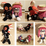 Splatoon OC plushies