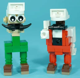 Lego fire Mario and fire Luigi 