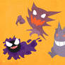 Gastly, Haunter and Gengar