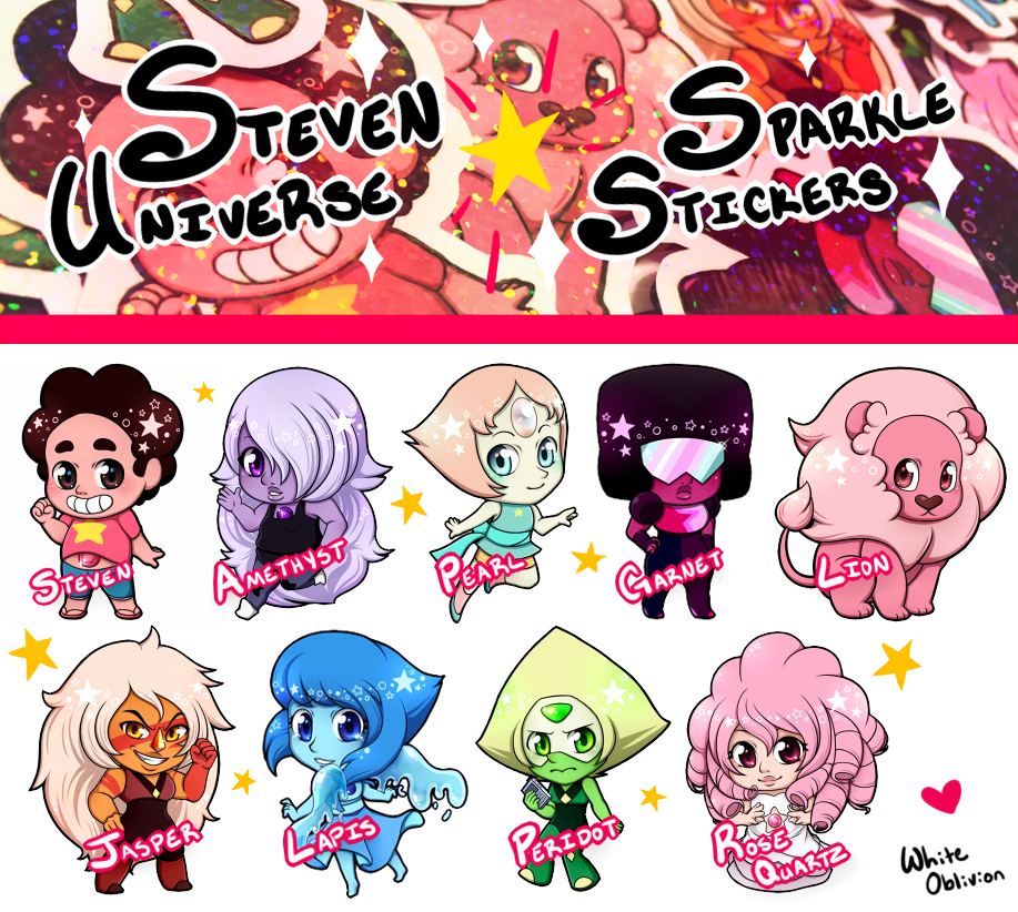 Steven Universe Chibi Sparkle Stickers