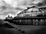 Eastbourne Pier bw by filmwaster