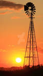 Windmill at Sunset 1 by eyenoticed