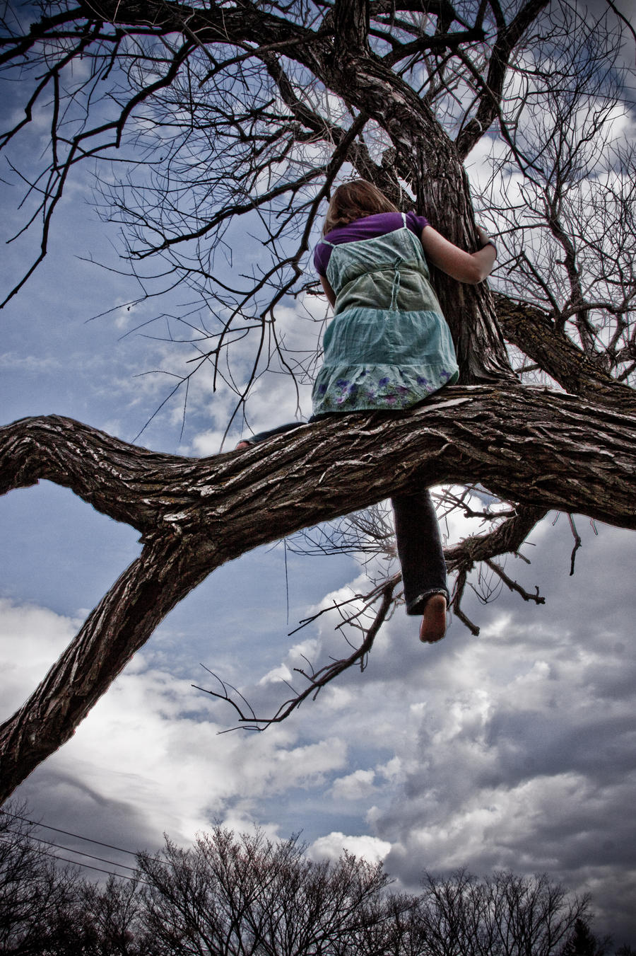 girl in the storm