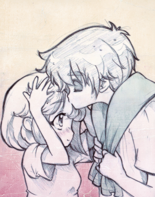 Forehead kiss by pepacs on DeviantArt Forehead kiss by pepacs on DeviantArt