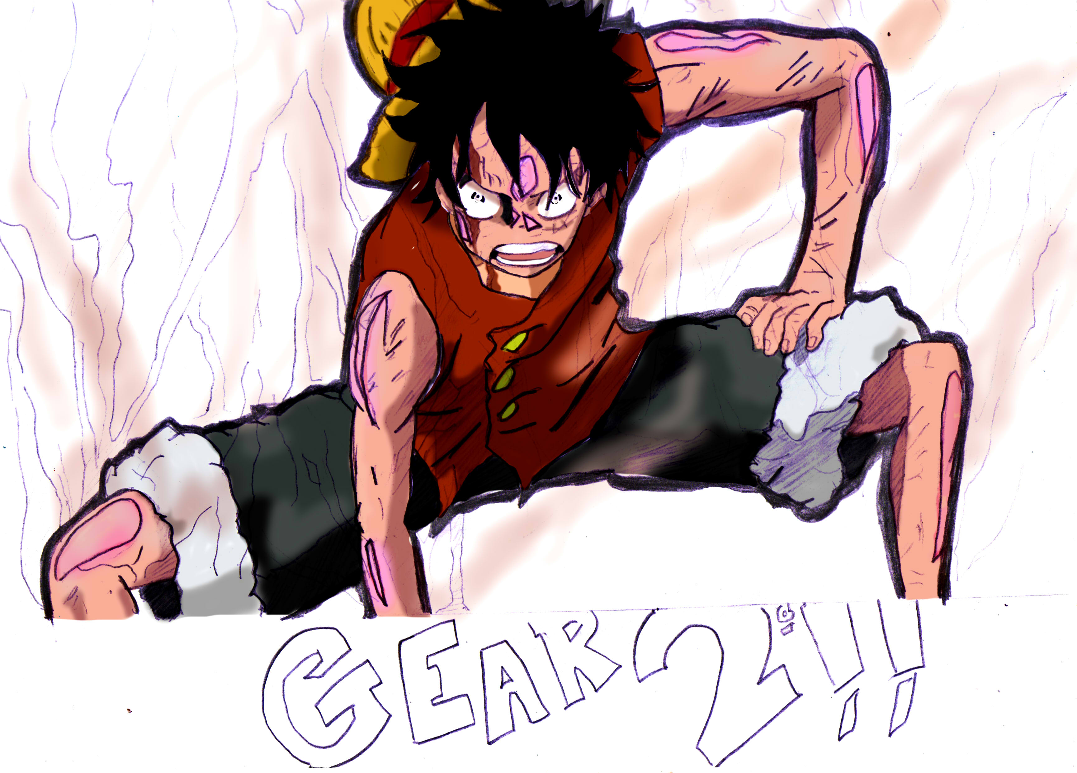 Luffy Gear 2 By Whoareyouintheballad On Deviantart