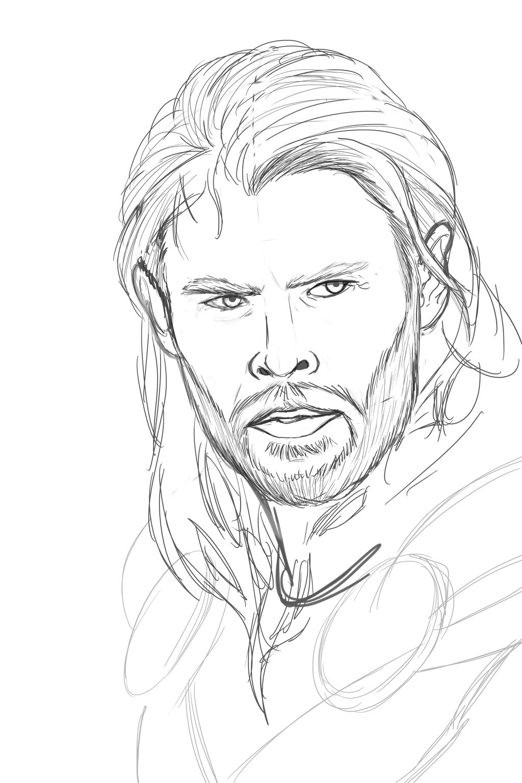 Thor Sketch by Gryphon509 on DeviantArt